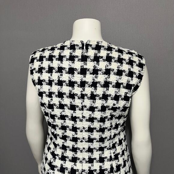 Vintage Houndstooth Tweed Houndstooth Print Dress Sz-10/12 (Large) - Picture 6 of 10